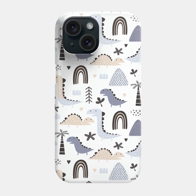 Cute Dinosaur Pattern Phone Case by Stay Studio