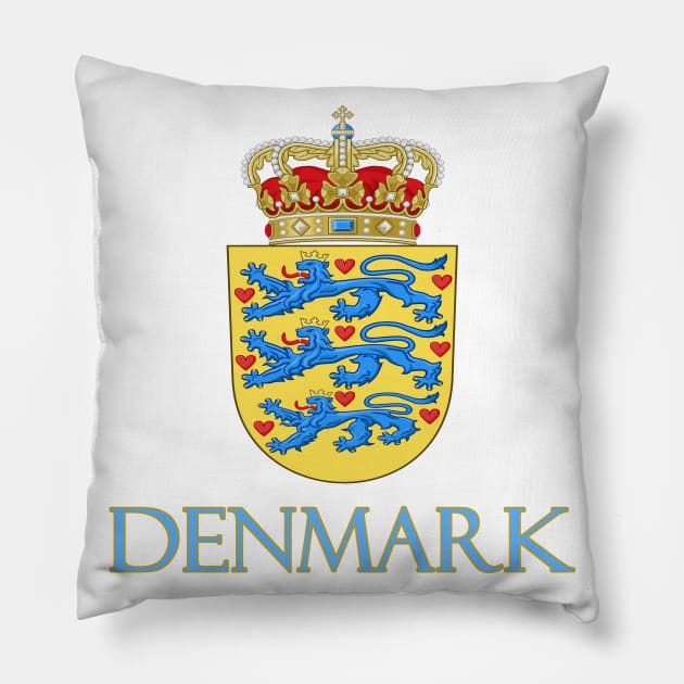 Denmark - Danish Coat of Arms Design Pillow by Naves