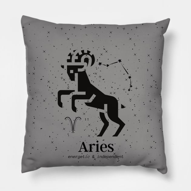 Aries Pillow by JM ART