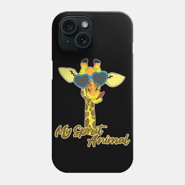 Giraffes are my Spirit Animal Phone Case by Designs by Darrin