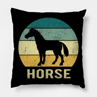 Horse At Sunset A Gift For Horses Lovers Pillow