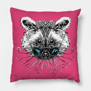 Cool Raccoon Color Pillow