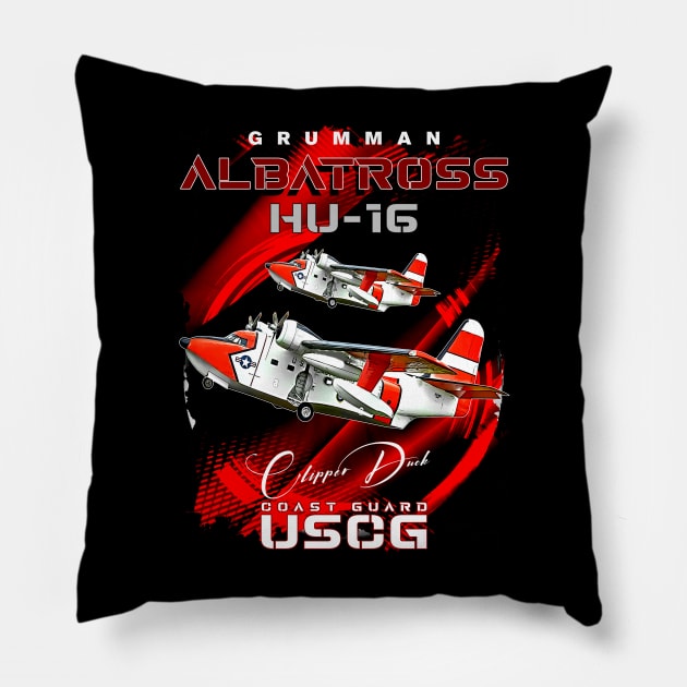 Grumman HU-16 Albatross Coast Guard Aircraft Pillow by aeroloversclothing