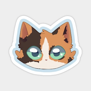 Cute Calico Cat Face Magnet