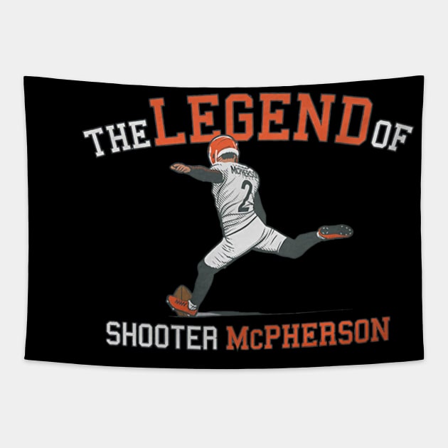 Evan McPherson The Legend Of Shooter McPherson Tapestry by Chunta_Design