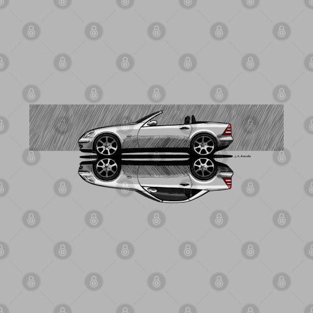 My drawing of the German convertible car by jaagdesign