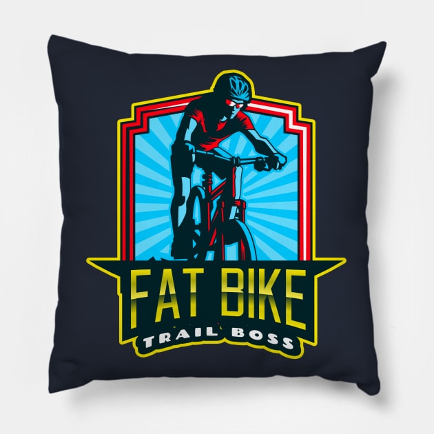 Fat Bike Trail Boss Pillow by With Pedals