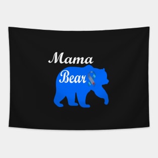 Mama Bear White Text Tapestry