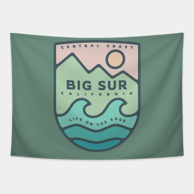 Big Sur- Life On The Edge Tapestry by Spatium Natura