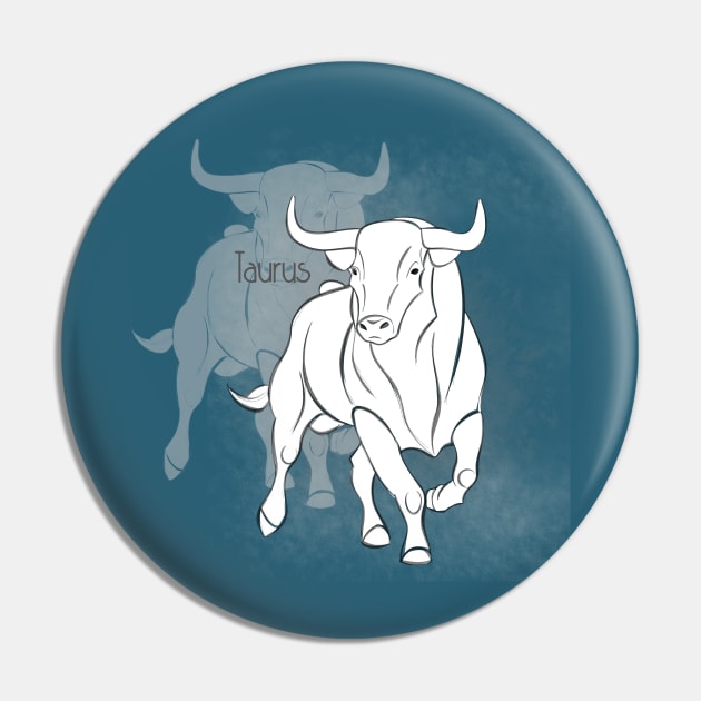 Zodiac sign Taurus - Black and white lineart Pin by Red Fody