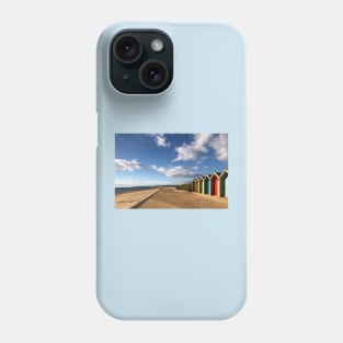 Blyth Beach Huts in August Sunshine Phone Case