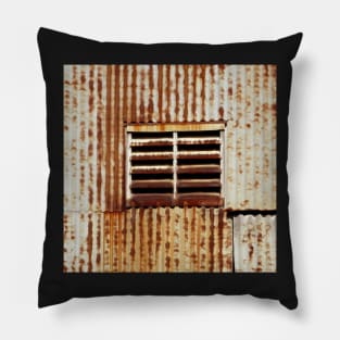 Rusty corrugated wall, Ivanhoe Pillow