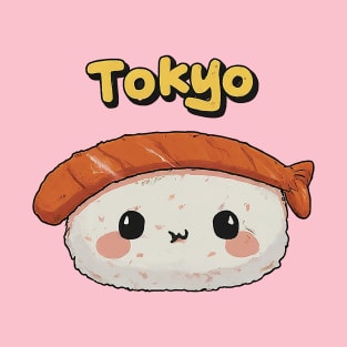 Kawaii Cuisine - Adorable Sushi Character Tokyo Graphic T-Shirt