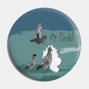 My Flock - Pigeon Flock Pin