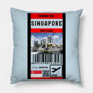 Singapore first class boarding pass Pillow