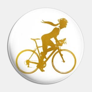 Female cyclist Pin