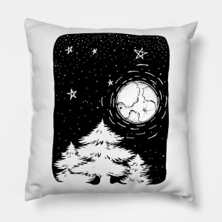 Snow Moon night Pillow