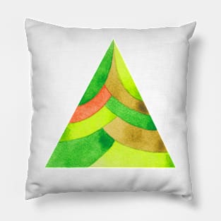 Green triangle Pillow