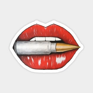 Red Lipstick Bullet Magnet