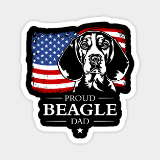 Beagle Dad American Flag patriotic dog Magnet