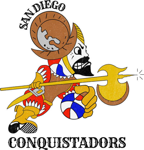 Defunct San Diego Conquistadors ABA Basketball Kids T-Shirt by LocalZonly