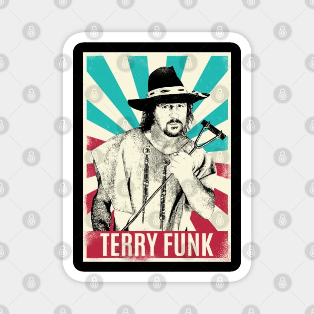 Vintage Retro Terry Funk Magnet by Bengkel Band