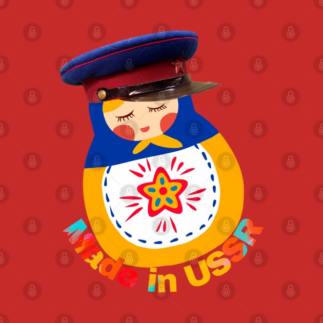 Russian matryoshka doll in a military cap by LAV77