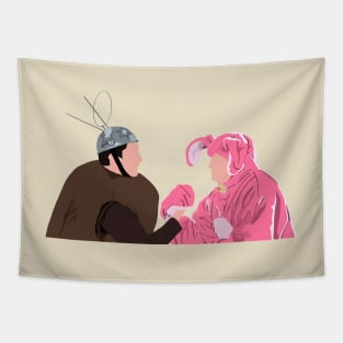 Big Bunny vs. Spudnik Tapestry