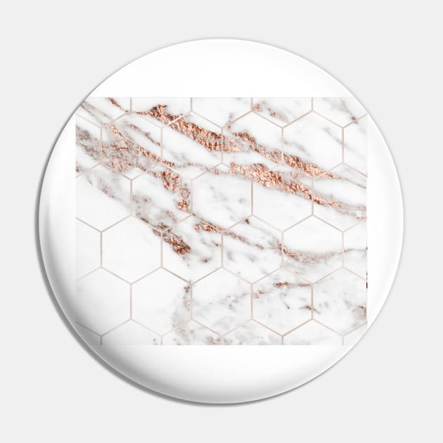 Rose gold hex - rose gold marble Pin by marbleco