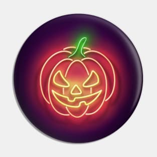 Neon Halloween design Pin