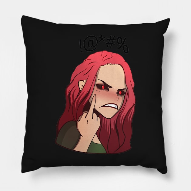 Anime pink vampire Pillow by EmeraldWasp