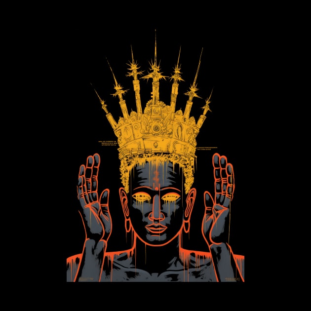 Basquiat Inspired Black King by TeeTrendz