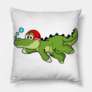 Dinosaur at Swimming under Water Pillow