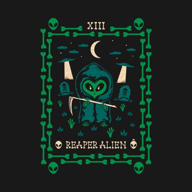 Reaper Alien Tarot Card by thewizardlouis