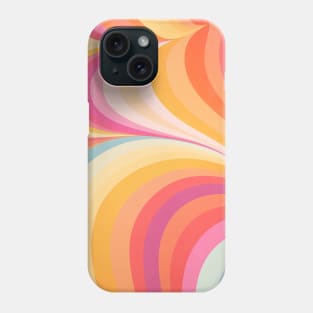 Wavy Retro 70s Pink and Orange Phone Case