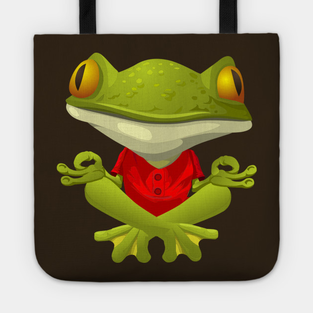 Dekoration Meditation. Frog Meditating Funny Wall Art Sticker Decal Animal Art canadiana.cz