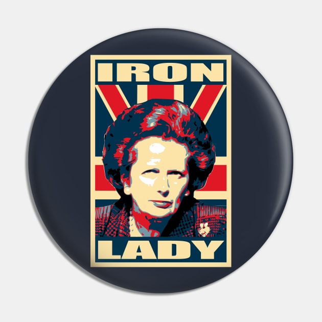 Iron Lady Propaganda Poster Pop Art Pin by Nerd_art