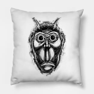 Cockroach humanoid (black ink) Pillow