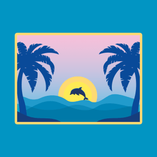 Dolphin at the Beach During Sunset T-Shirt