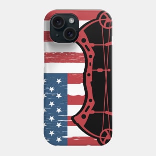 Archery Bow Hunting Usa Flag Phone Case