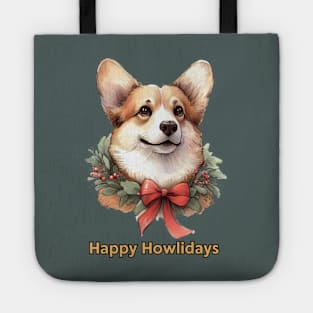 Happy howlidays Corgi Tote