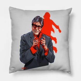 Amitabh Bachchan - An illustration by Paul Cemmick Pillow