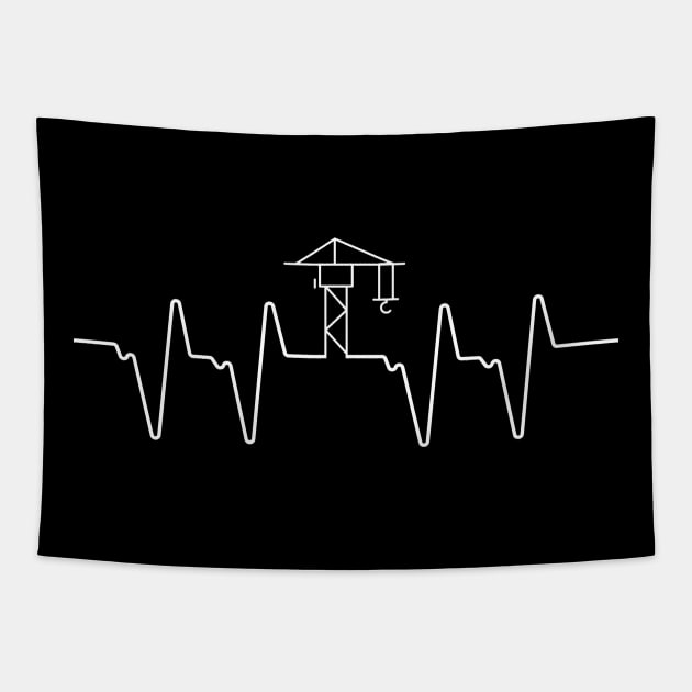 Civil Engineer Heartbeat Tapestry by Craftify