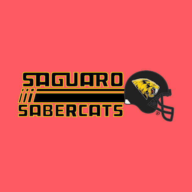 Saguaro Sabercats (Rush Primary - Gold Lined) by dhartist