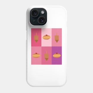 D&amp;D - Doughnuts and Dreidels Pink Grid Phone Case