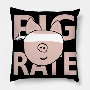 Karate pigrate pig gift sayings sports Pillow