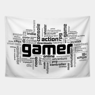 Gamer Theme Black Version Tapestry