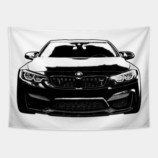 BMW M4 Sketch Art Tapestry