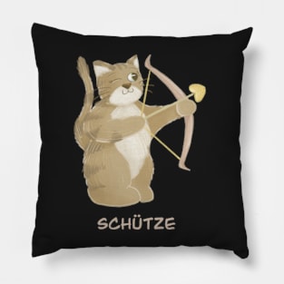 Schütze Katze zodiac sign Pillow