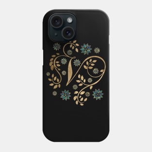 Luxury Golden Calligraphy Monogram with letter V Phone Case